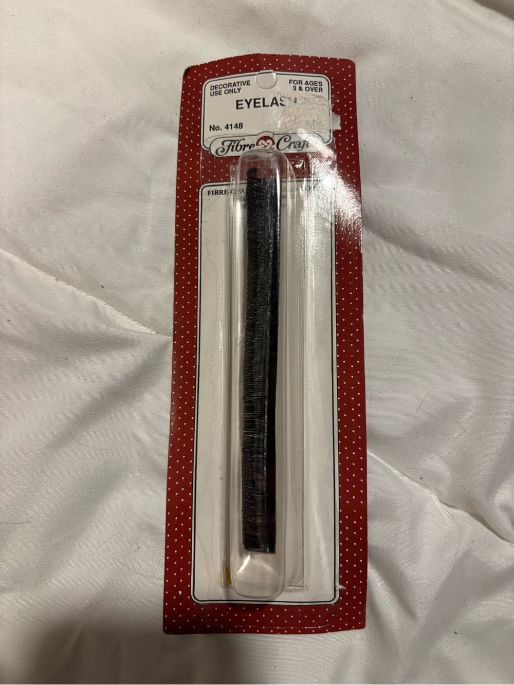 Vintage Fibre Craft Novelty Eyelash Black